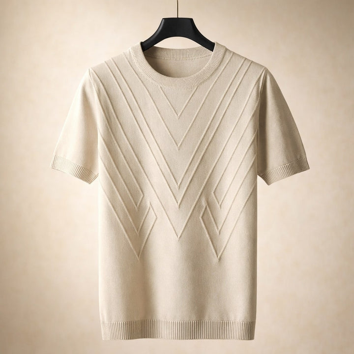Lorenzo Textured Knit Short-Sleeve Top