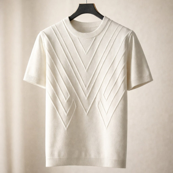 Lorenzo Textured Knit Short-Sleeve Top