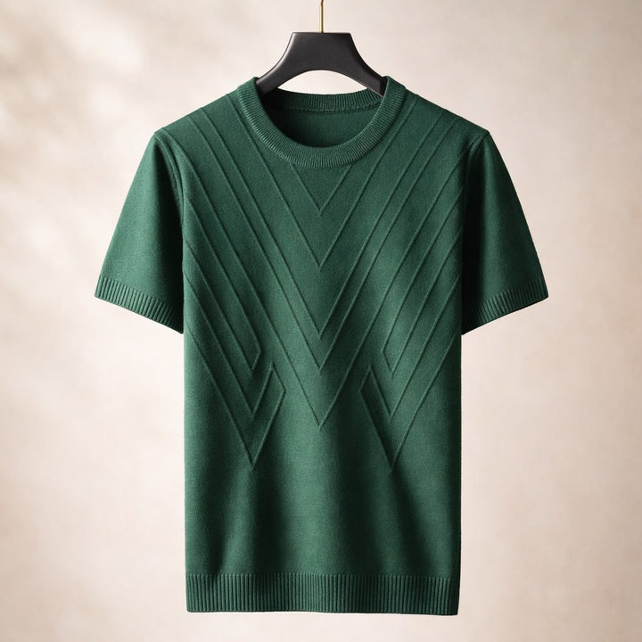 Lorenzo Textured Knit Short-Sleeve Top