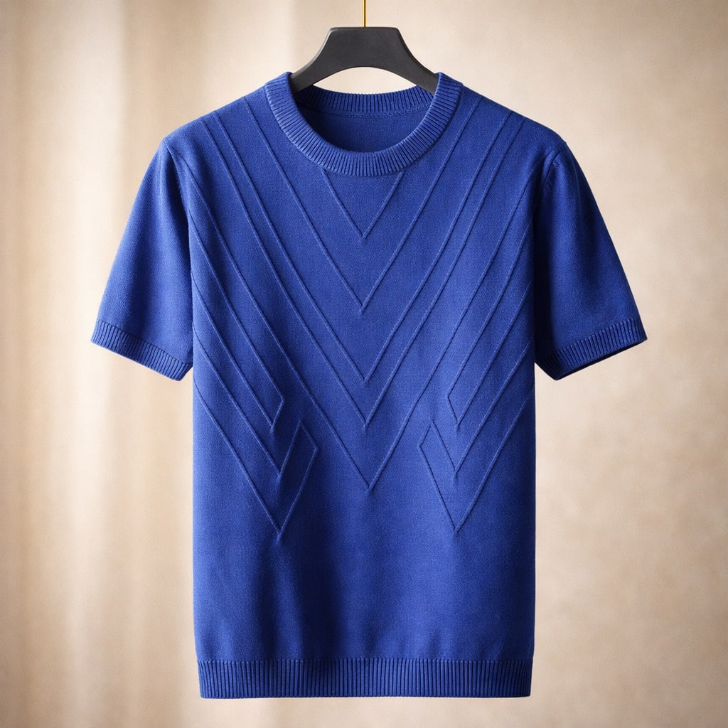 Lorenzo Textured Knit Short-Sleeve Top