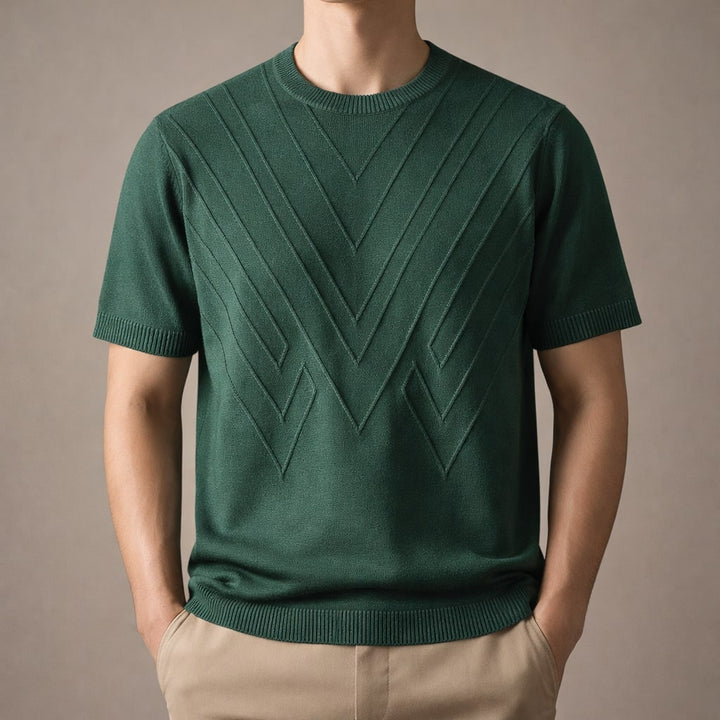 Lorenzo Textured Knit Short-Sleeve Top