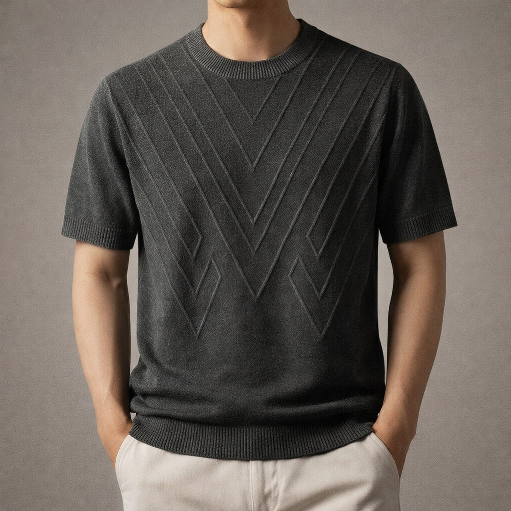 Lorenzo Textured Knit Short-Sleeve Top