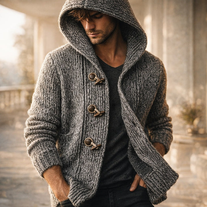 Giacomo Hooded Toggle Knit Cardigan