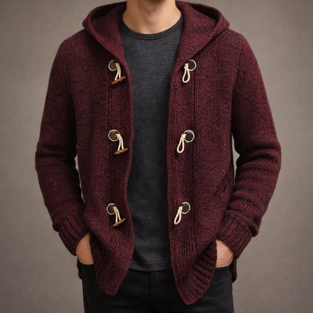 Giacomo Hooded Toggle Knit Cardigan