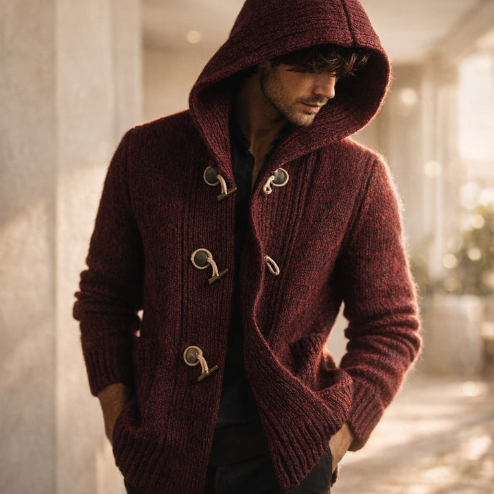 Giacomo Hooded Toggle Knit Cardigan