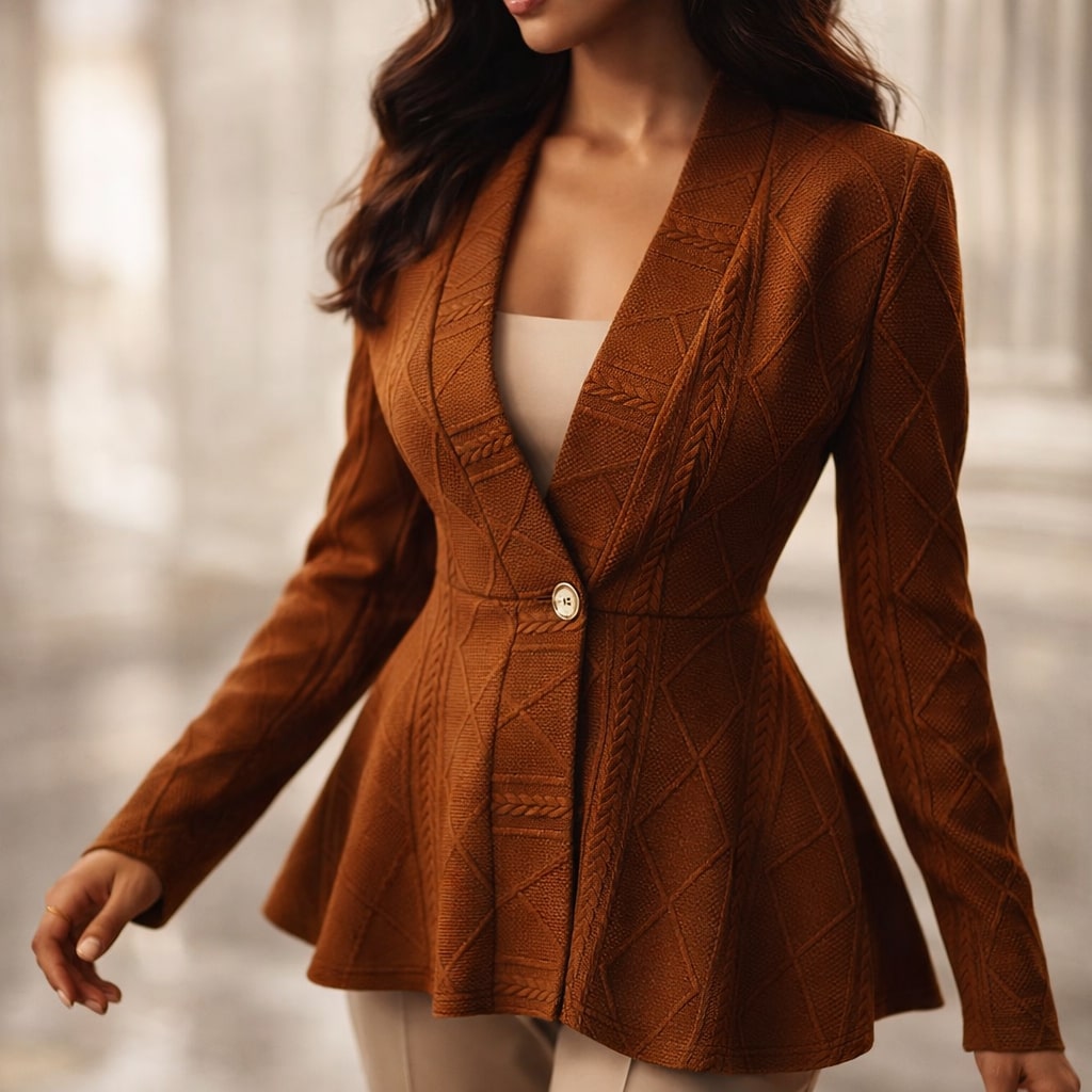 Alessandra Sculpted Peplum Jacket