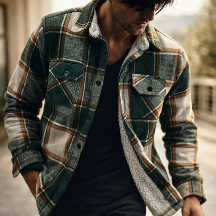 Matteo Lined Flannel Overshirt