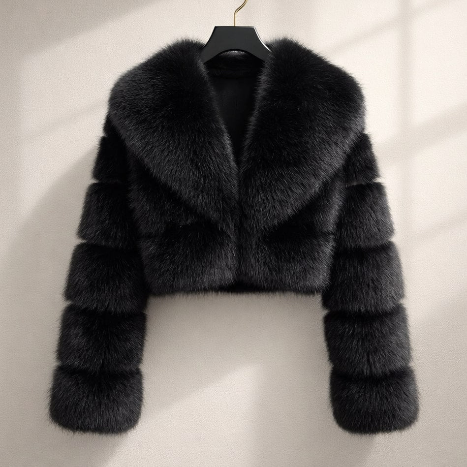 Vittoria Cropped Plush Jacket