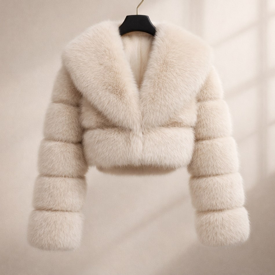 Vittoria Cropped Plush Jacket