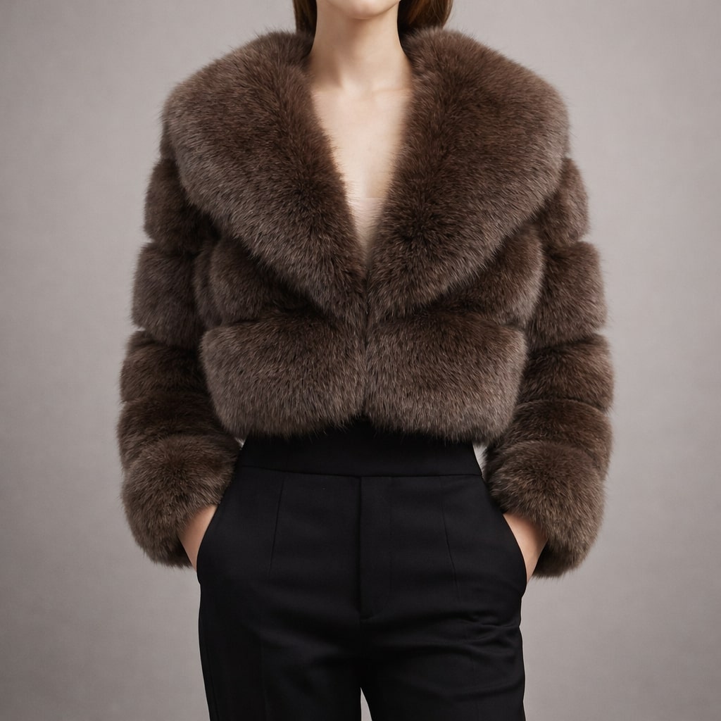 Vittoria Cropped Plush Jacket
