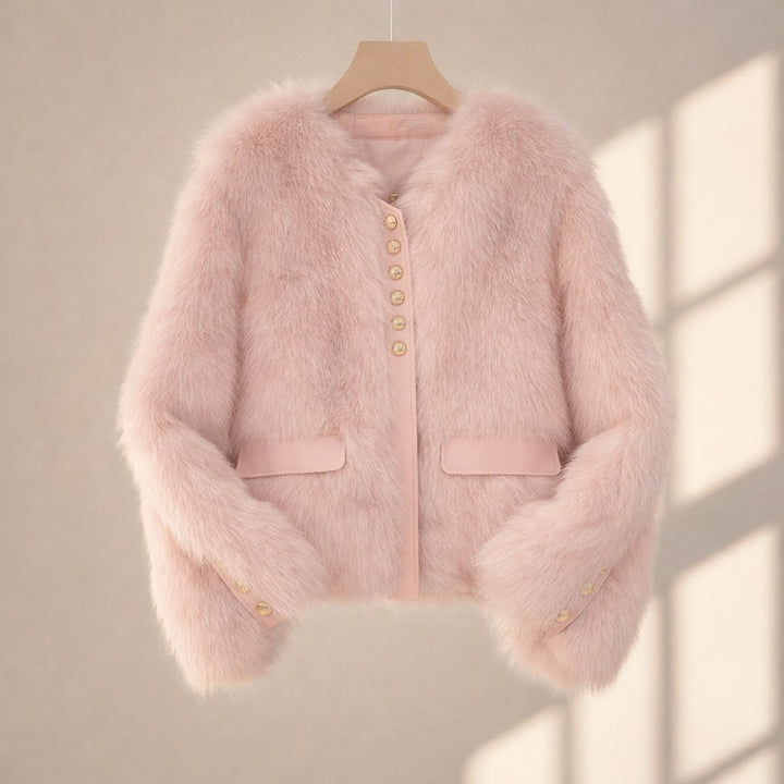 Beatrice Cropped Plush Jacket