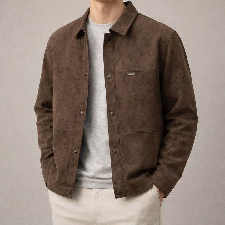 Marco Suede Texture Leather Jacket