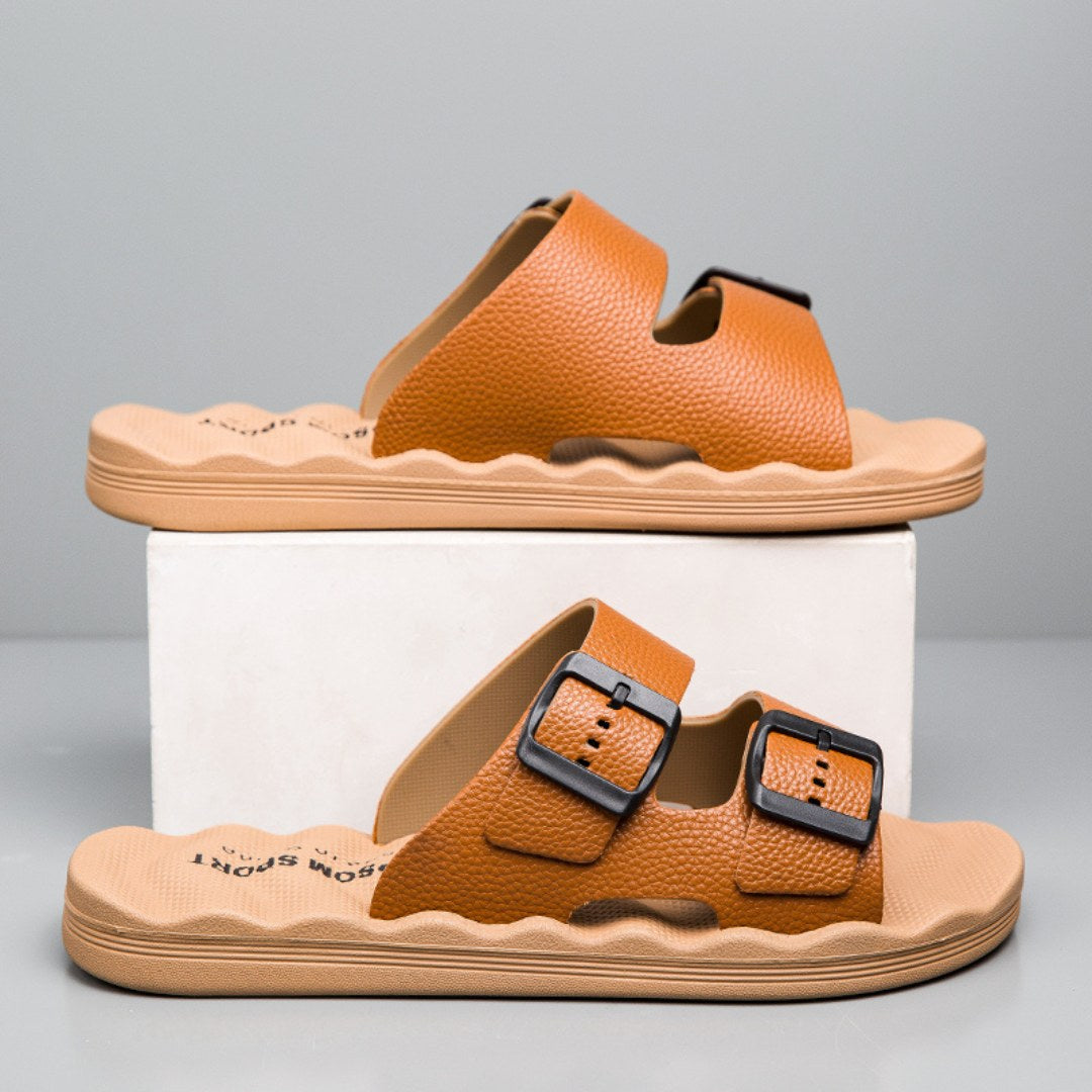 Soma Dual-Buckle Massage Slippers