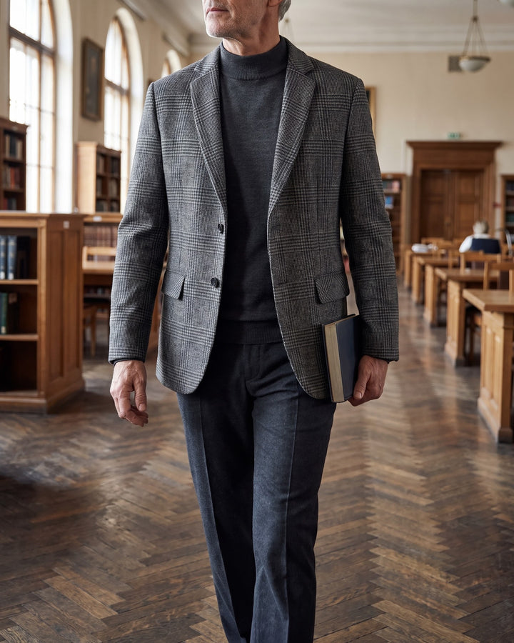 Giovanni Wool Glen Plaid Blazer