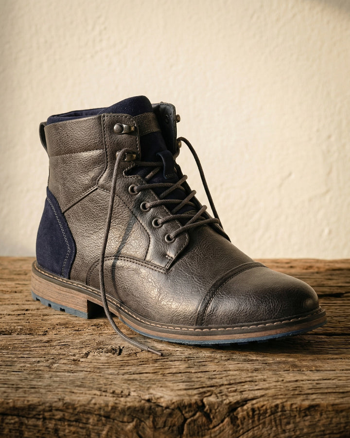 Tiberio Structured Leather Boot