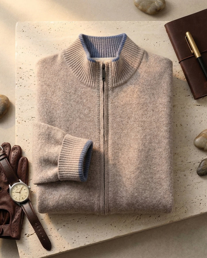 Valerio Wool Zip Cardigan