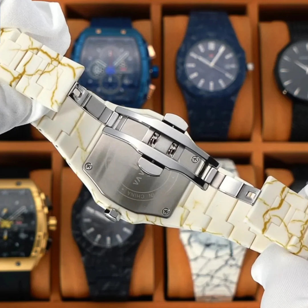 Marceau Marble Dial Watch