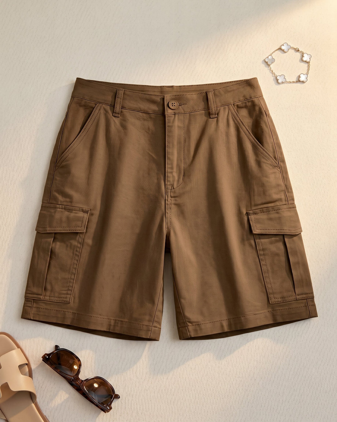 Clara Cotton Blend Cargo Shorts
