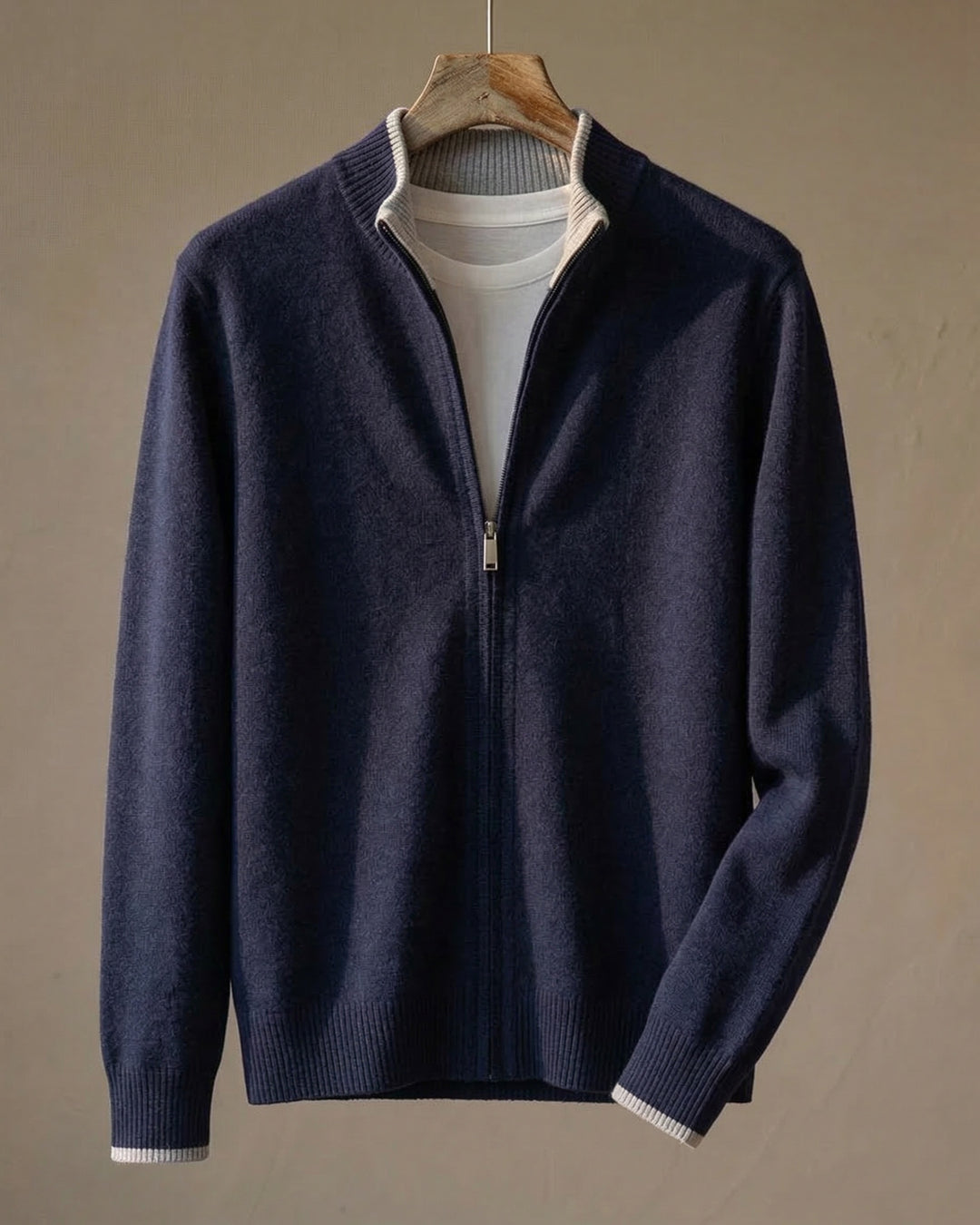 Valerio Wool Zip Cardigan