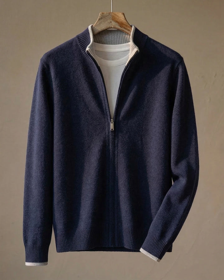 Valerio Wool Zip Cardigan