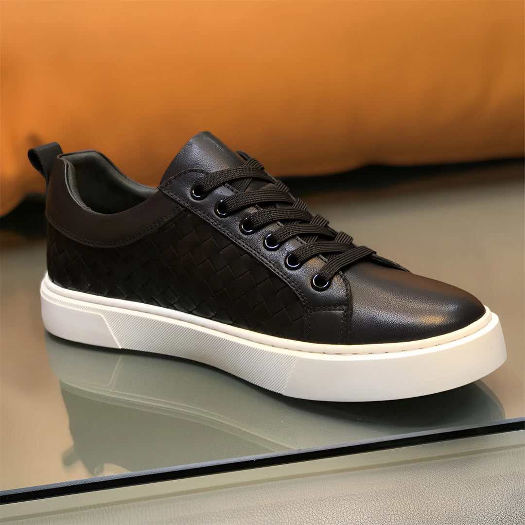 Enrique Woven Leather Sneakers