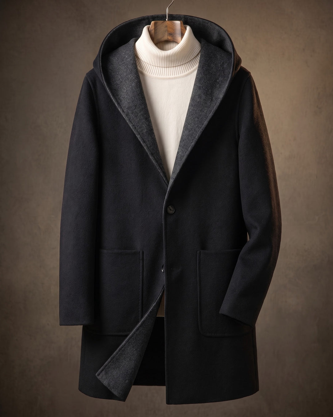 Edoardo Reversible Wool Hooded Coat