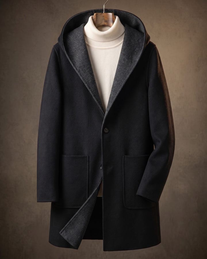 Edoardo Reversible Wool Hooded Coat