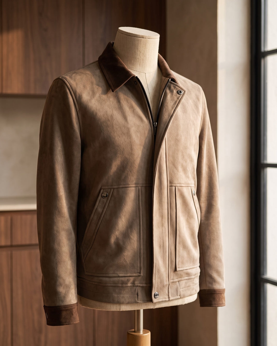 Rufino Suede-Finish Leather Jacket