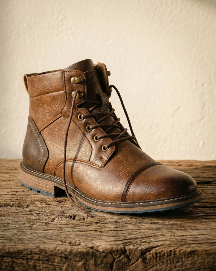 Tiberio Structured Leather Boot