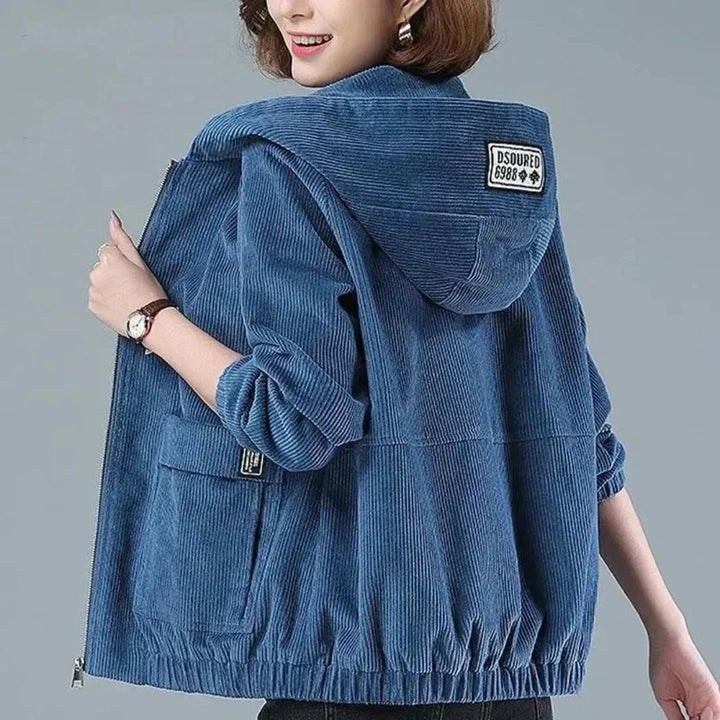 Allegra Soft Corduroy Hooded Jacket