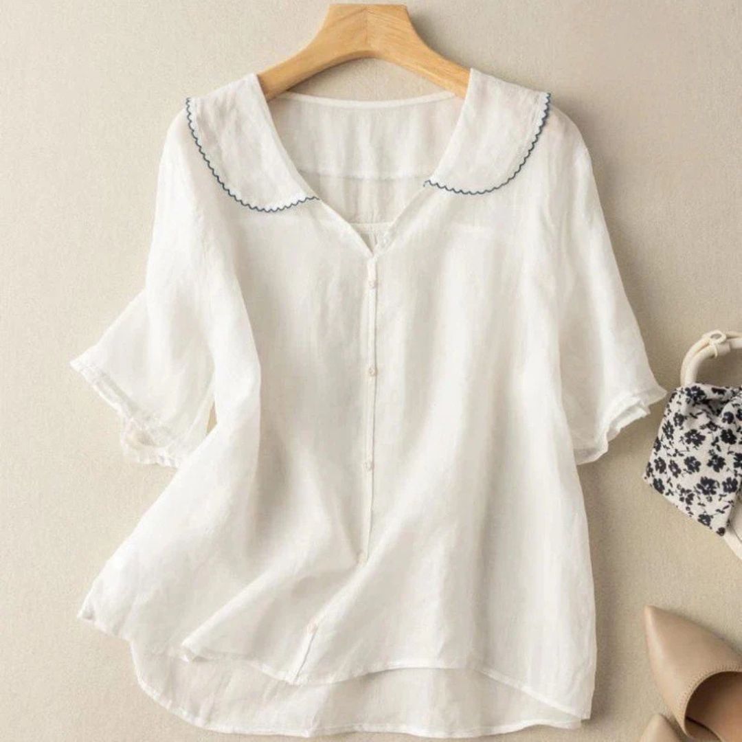 Elodie Lightweight Button Blouse