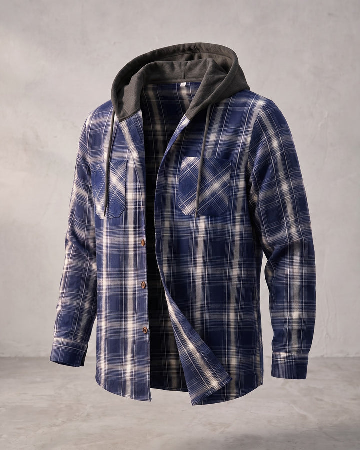 Pietro Hooded Flannel Overshirt