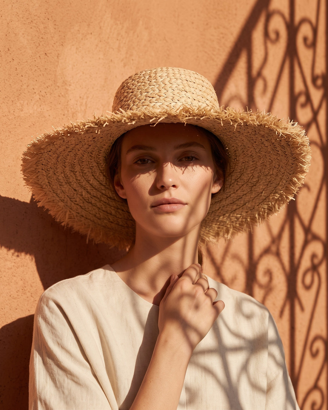 Cecilia Wide-Brim Straw Hat