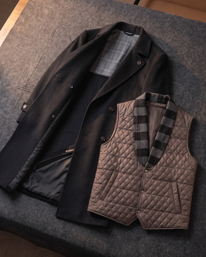 Roman Cashmere Layered Coat