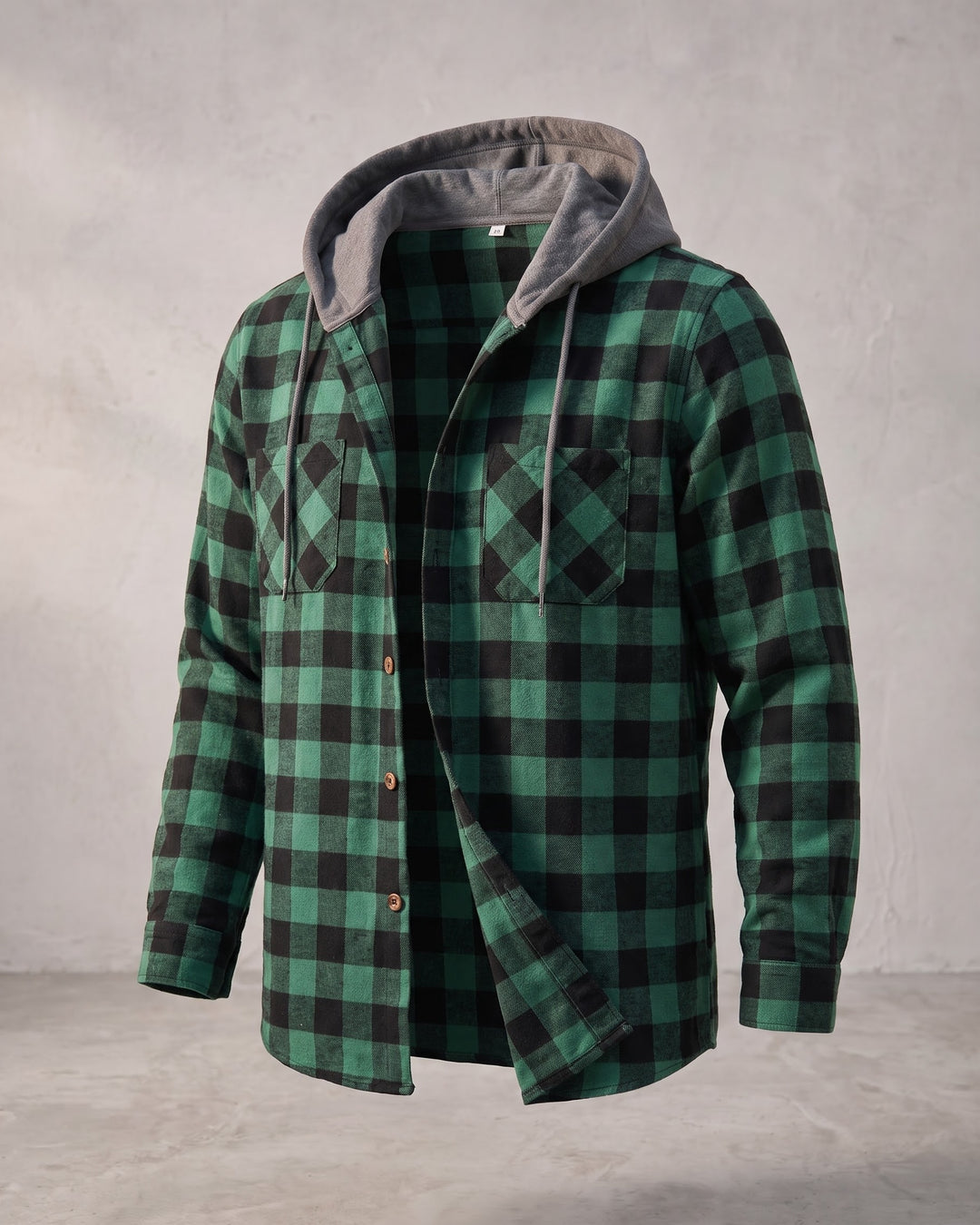 Pietro Hooded Flannel Overshirt