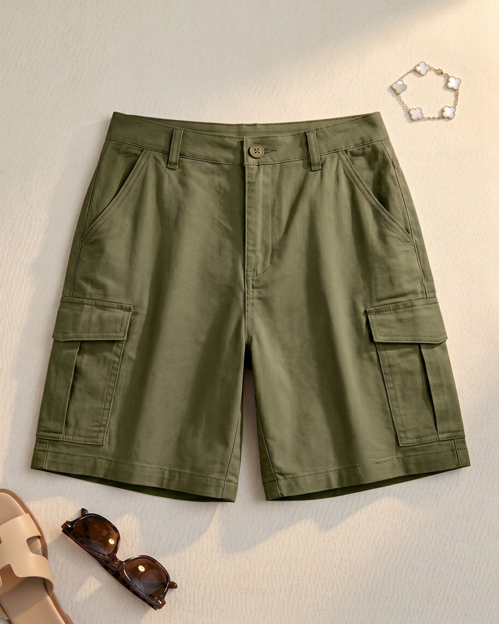 Clara Cotton Blend Cargo Shorts