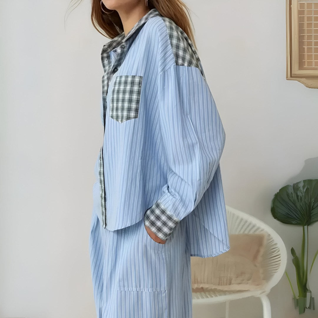 Chiara Relaxed Plaid Pyjama Set