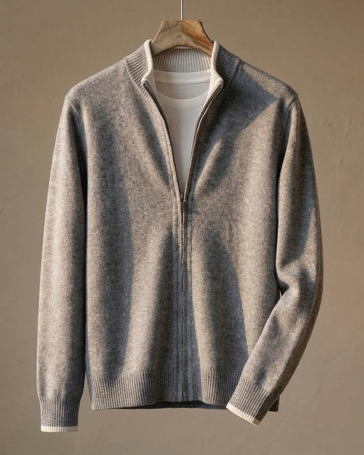 Valerio Wool Zip Cardigan