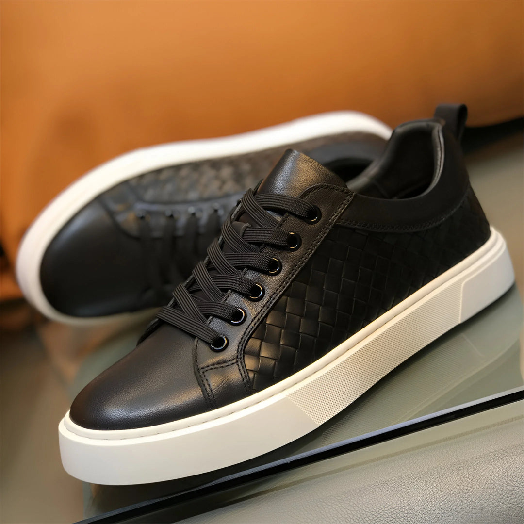 Enrique Woven Leather Sneakers