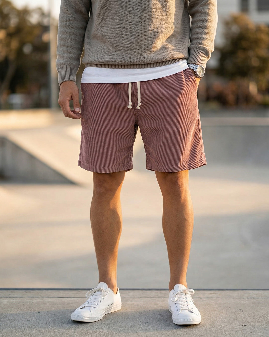 Federico Corduroy Drawstring Shorts