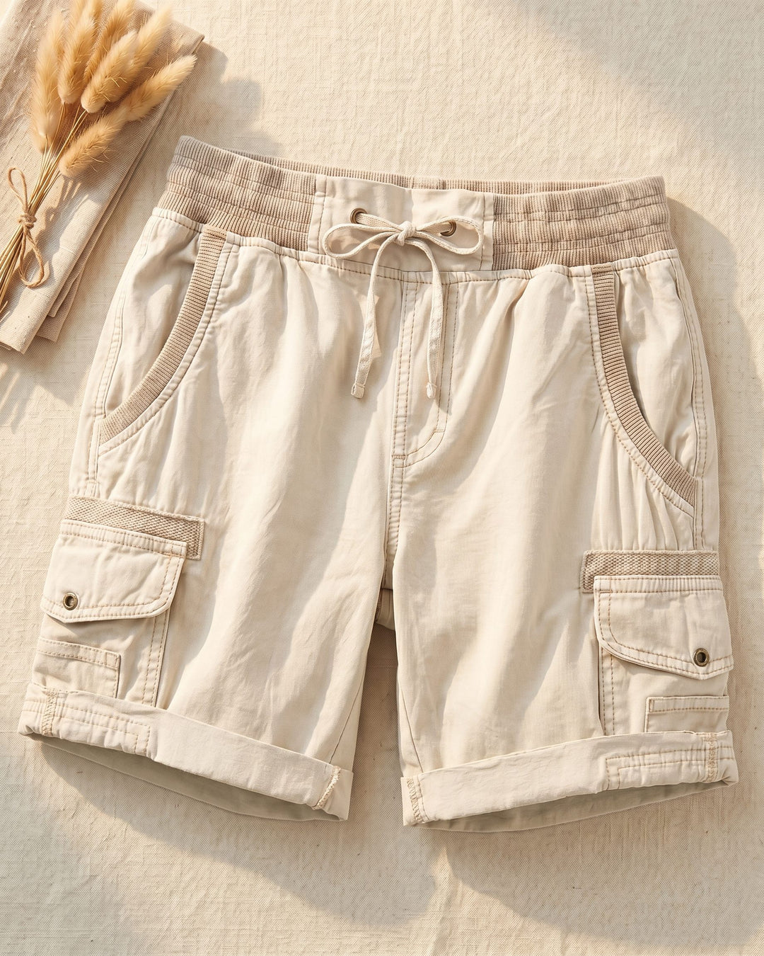 Paloma Cotton Blend Cargo Shorts