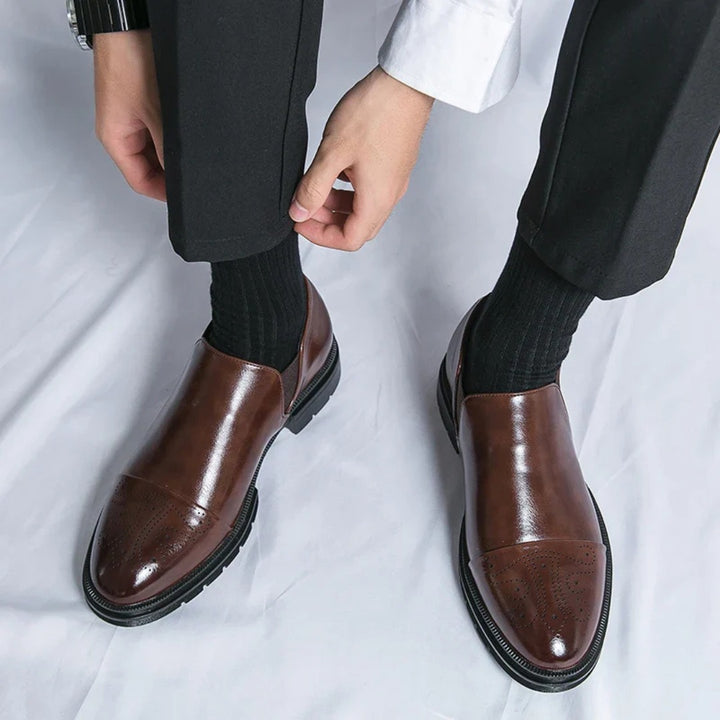 Alessio Cap-Toe Leather Loafers