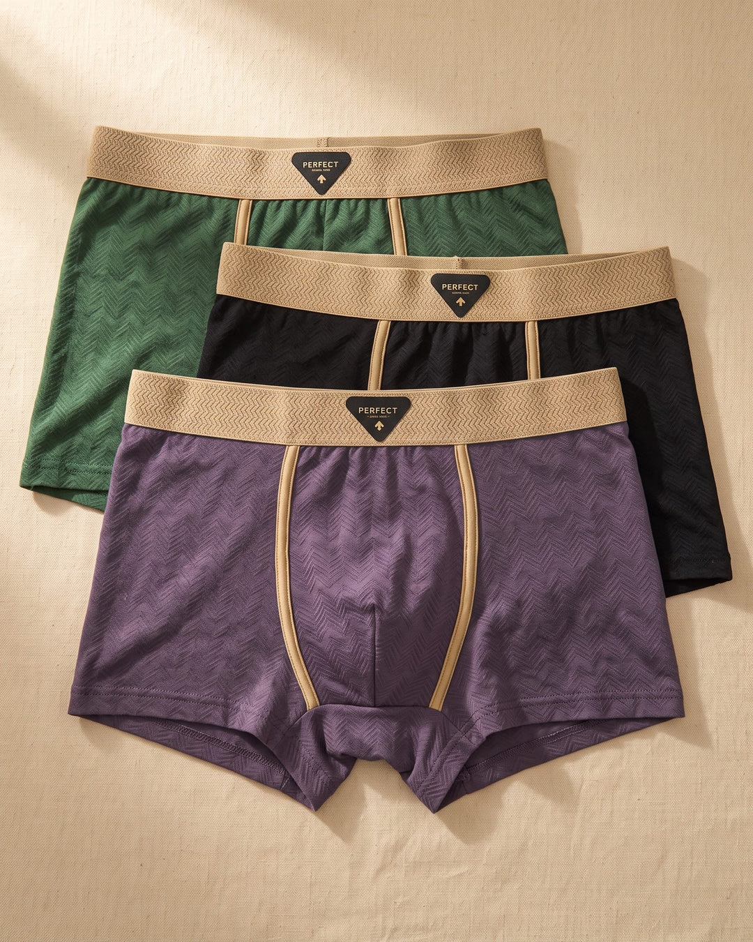 Vincenzo Chevron Cotton Trunks