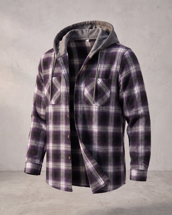 Pietro Hooded Flannel Overshirt