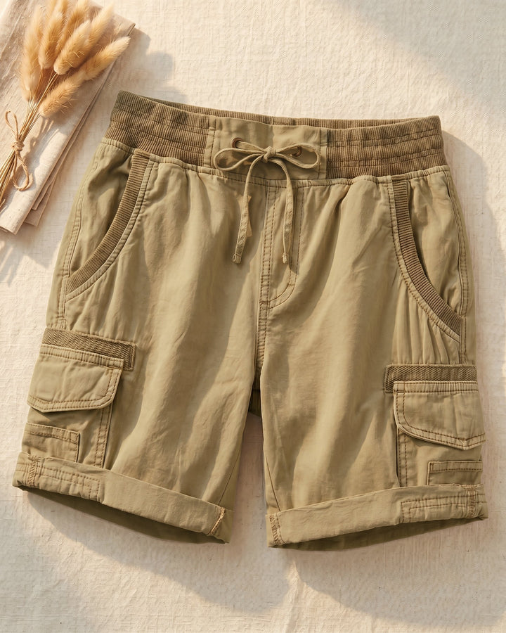Paloma Cotton Blend Cargo Shorts