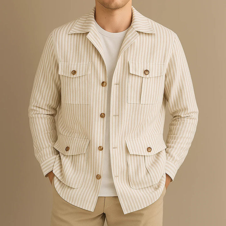 Sandro Striped Utility Overshirt