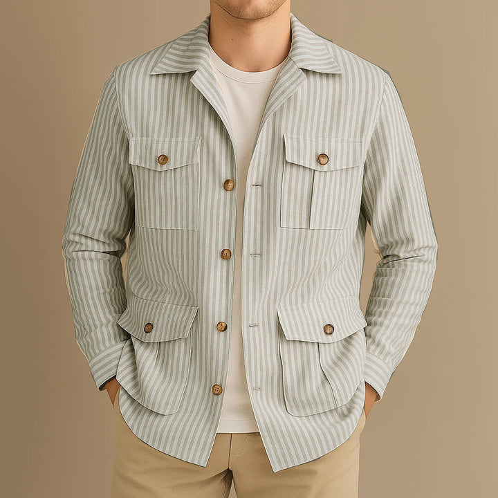 Sandro Striped Utility Overshirt