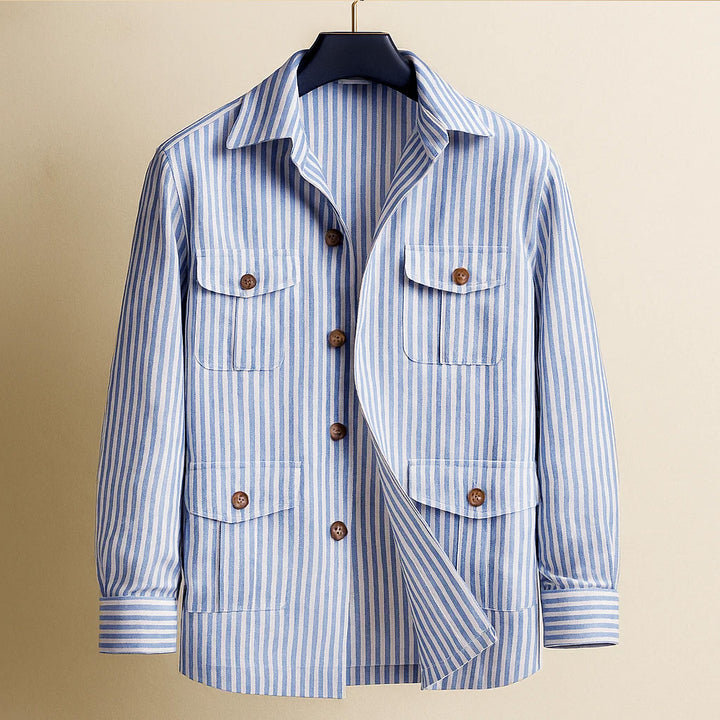 Sandro Striped Utility Overshirt