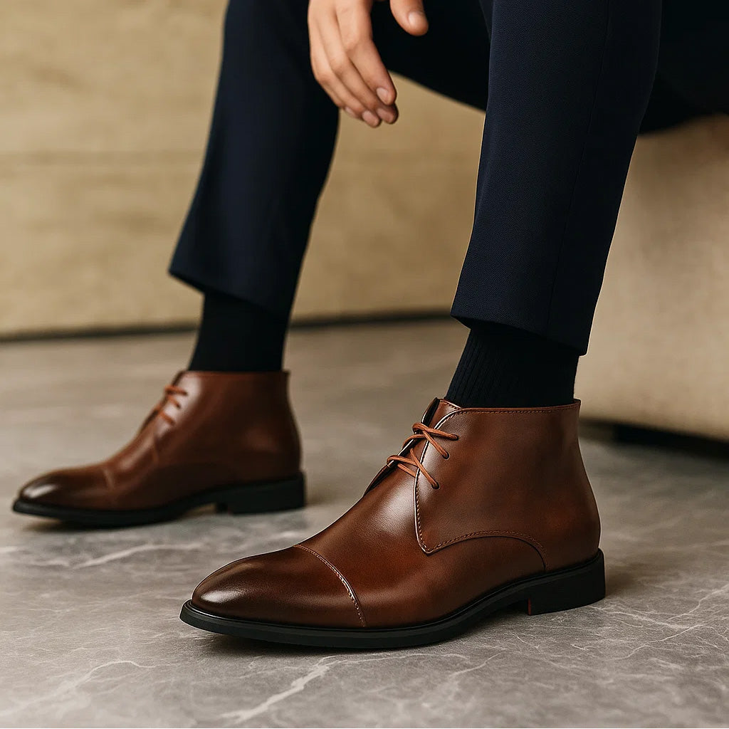 Rafael Leather Cap-Toe Boot