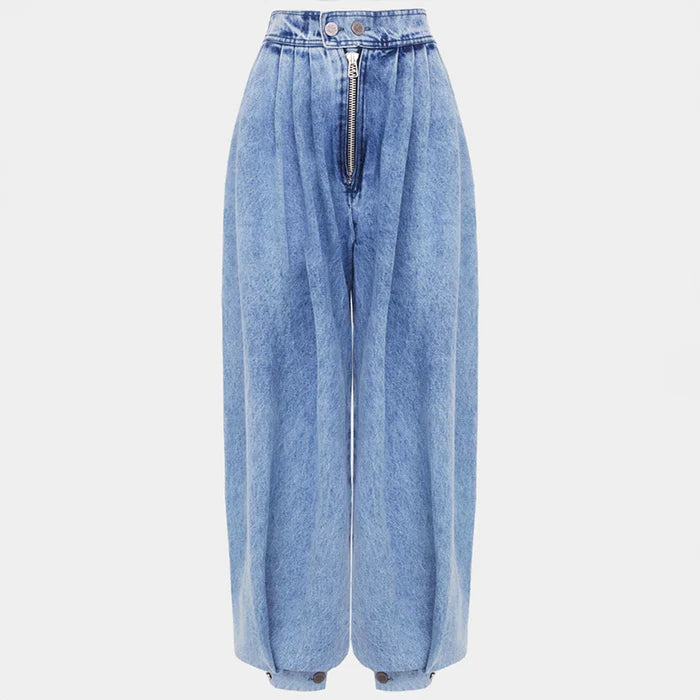Giulia Balloon-Leg Denim Trousers